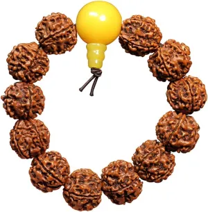 Mala Bead,Buddhist Rosary, Bodhi Beads Bracelet 18Mm Natural Bodhi Bracelet Prayer Beads Amulet Bracelet, Versatile Bangle Hand Chain, Yoga Meditation Beads