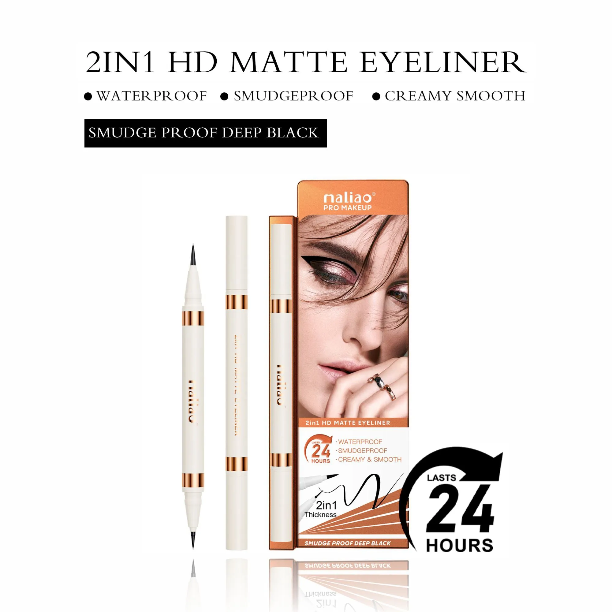 Maliao 2-in-1 HD Matte Eyeliner - Precision Perfection in Every Stroke