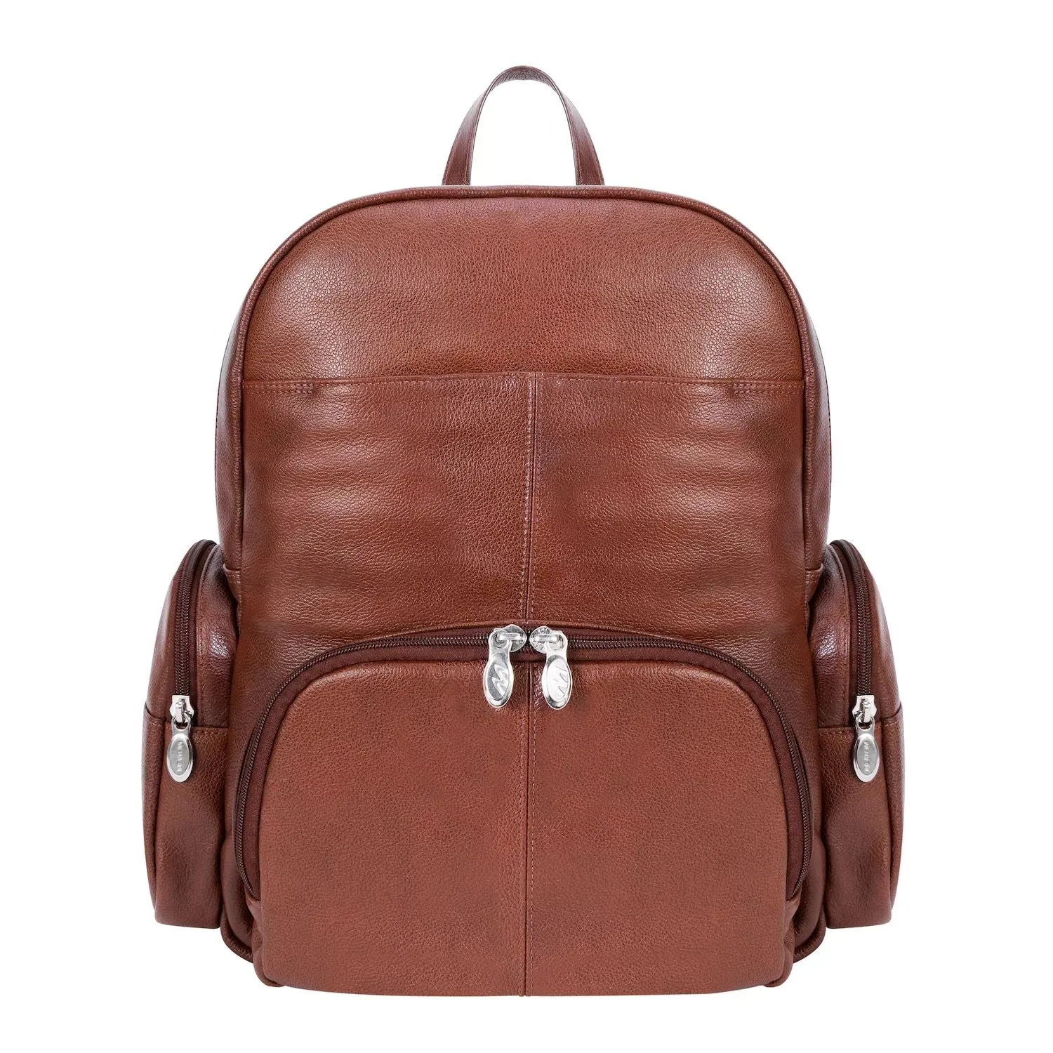 McKlein Cumberland 15" Leather Dual Compartment Laptop Backpack, Black