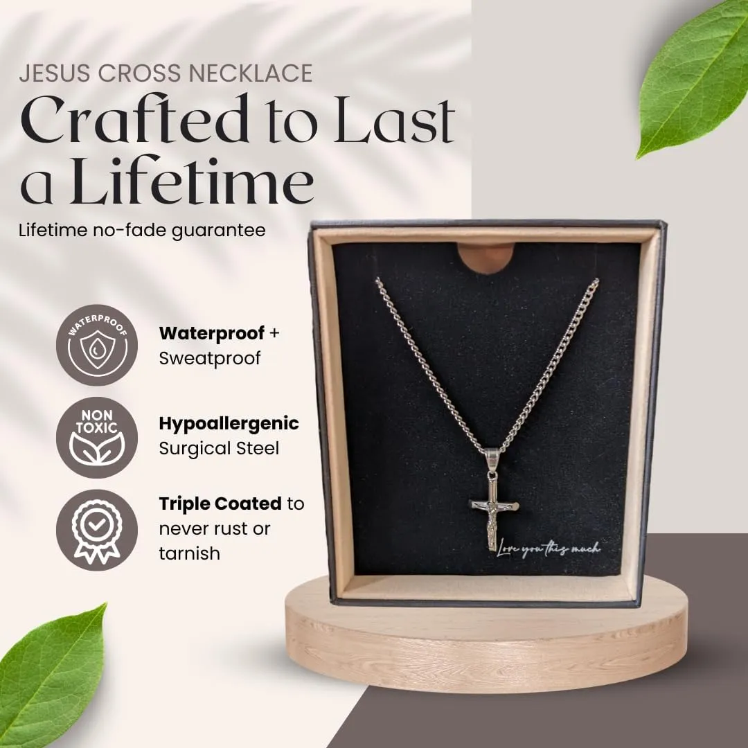 Men's Layering Necklace - Combo with Cuban Chain, Stainless Steel, Durable, Hypoallergenic, Versatile Styles for Modern Gentleman - Fashionable Multi-Length Jewelry for Casual & Formal Wear