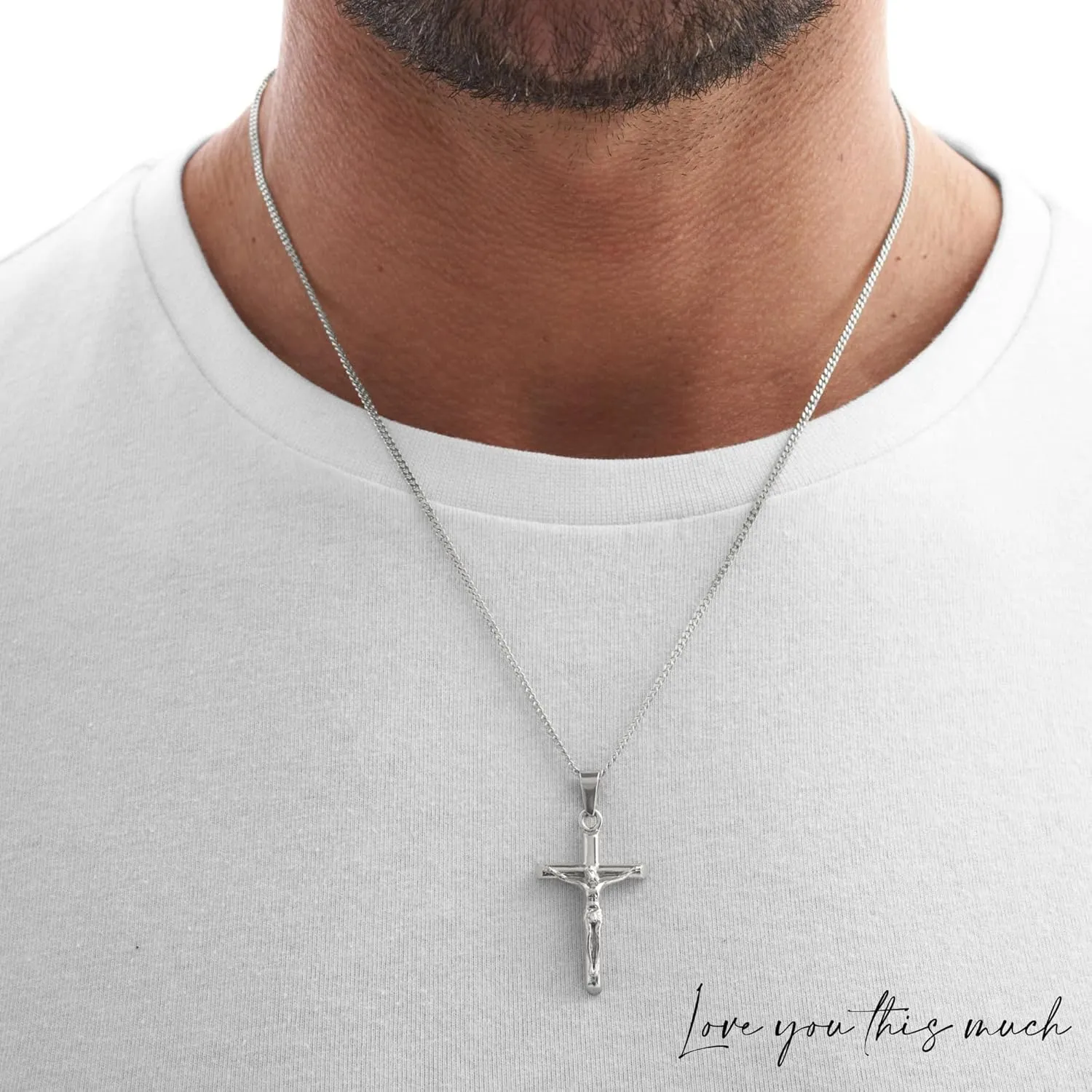Men's Layering Necklace - Combo with Cuban Chain, Stainless Steel, Durable, Hypoallergenic, Versatile Styles for Modern Gentleman - Fashionable Multi-Length Jewelry for Casual & Formal Wear