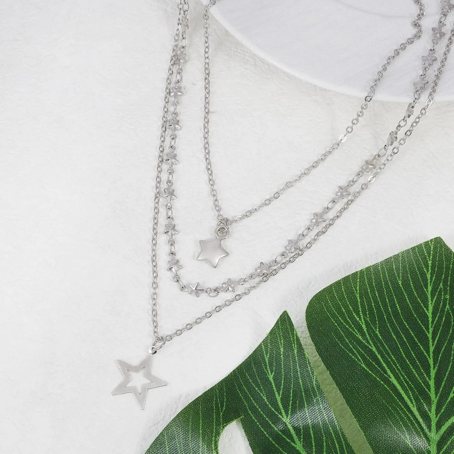 MILAKOO Stainless Steel Pendant Necklace for Women Heart Charms Link Chains 23" Length Lobster Clasp