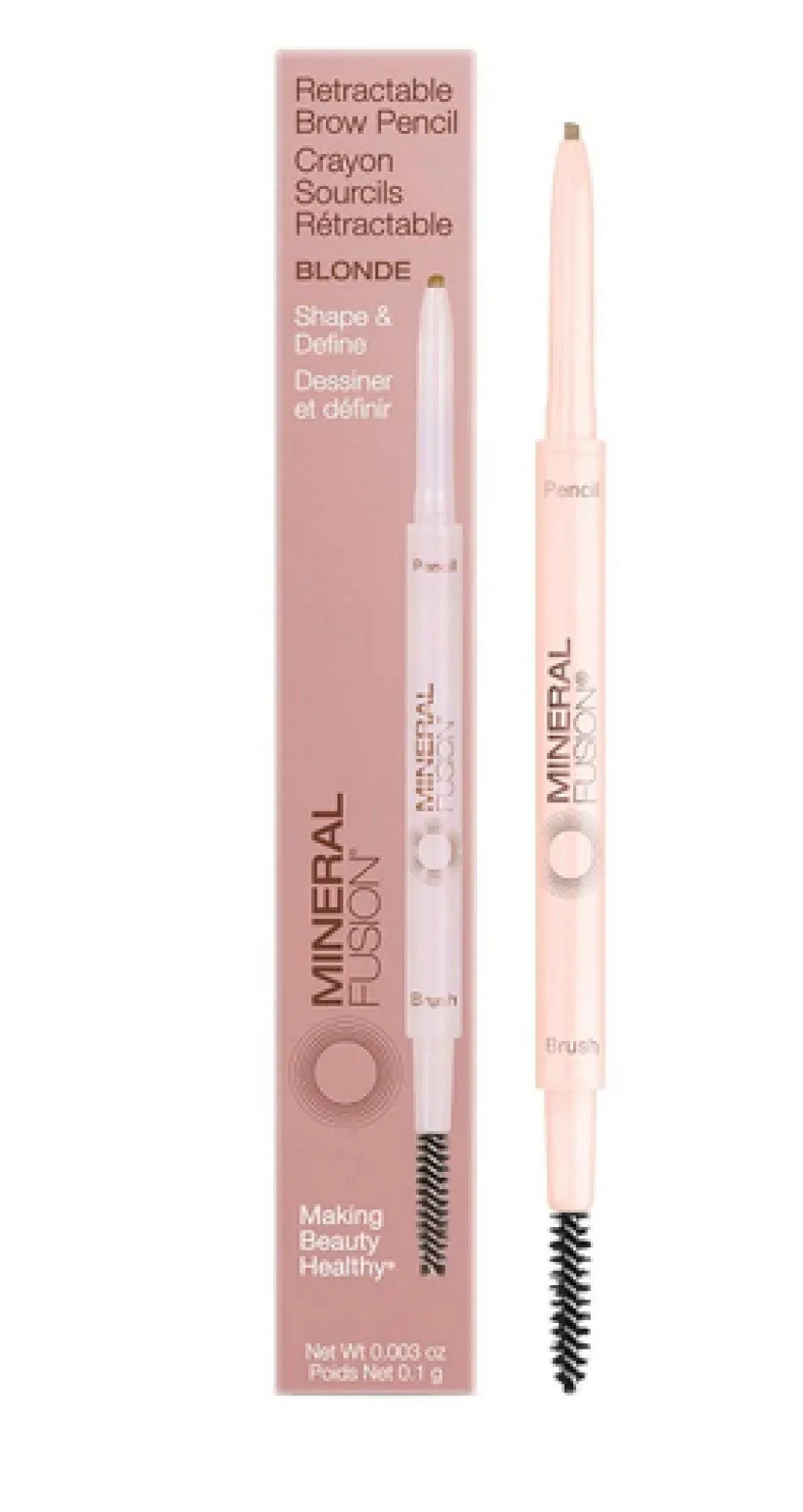 Mineral Fusion Retractable Brow Pencil Blonde 0.03 oz Pencil