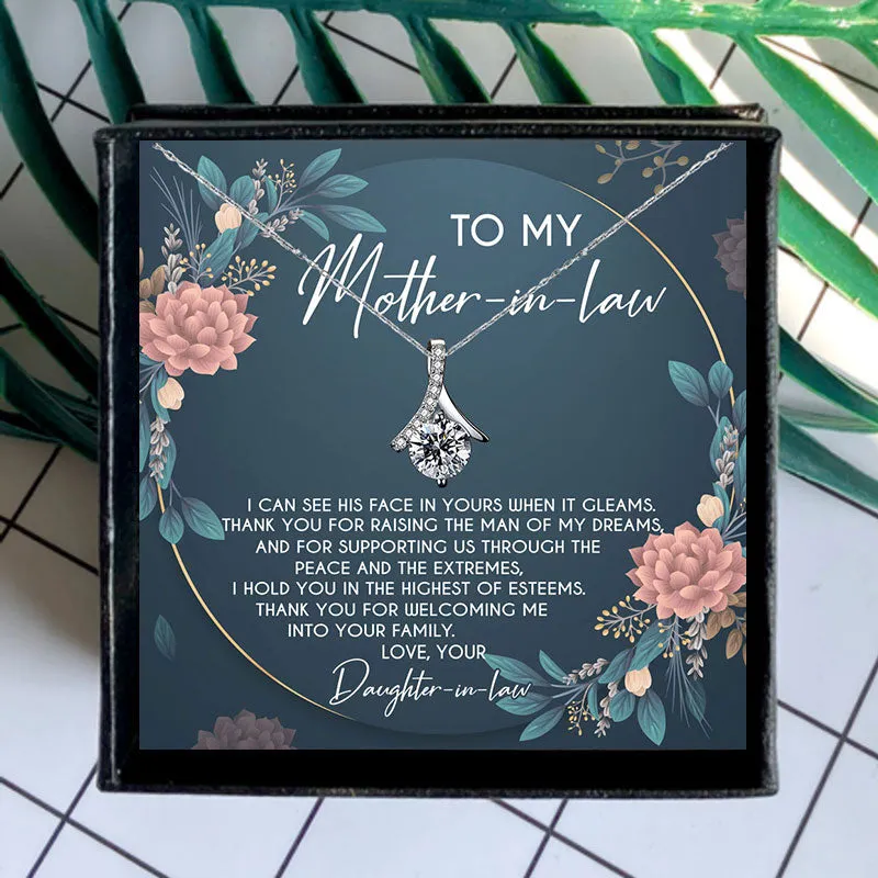 Mother in law Women Necklace Luxury Pendant Round AAA Zircon High Quality Pendant Necklace Mother&#39;s Day Jewelry Birthday Gift