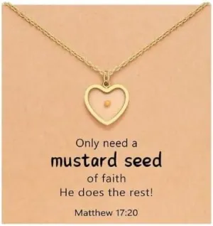 Mustard Seed Faith Necklace with Gift Card Inspiring Religious Jewelry Exquisite Faith Jewelry Gifts for Women