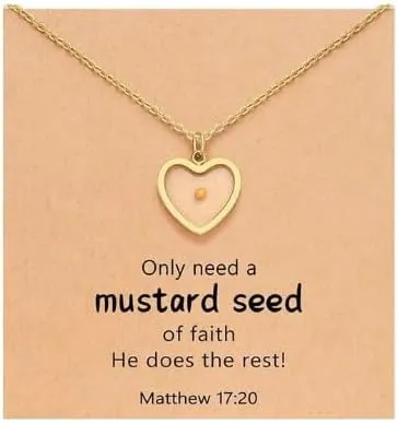 Mustard Seed Faith Necklace with Gift Card Inspiring Religious Jewelry Exquisite Faith Jewelry Gifts for Women
