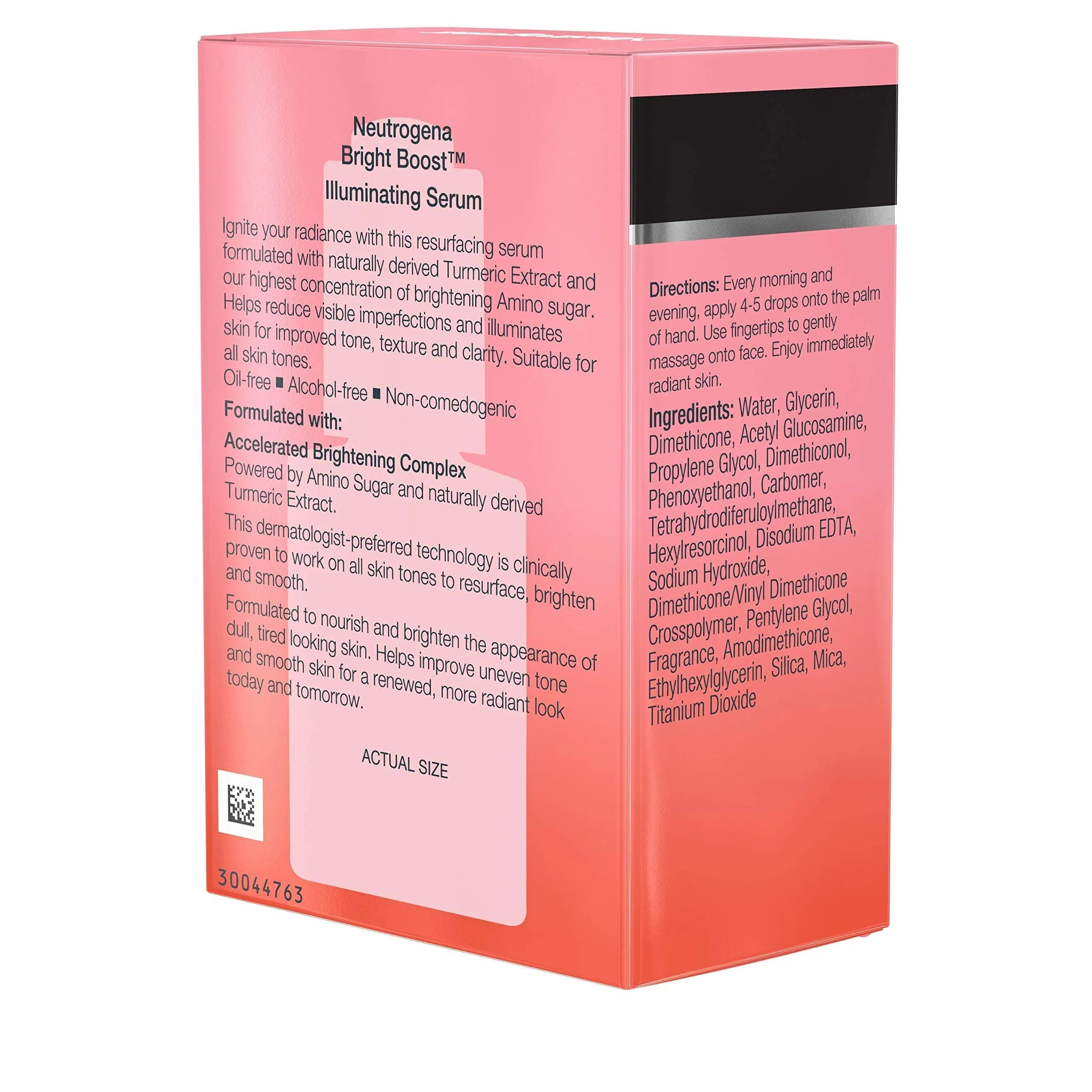 Neutrogena Bright Boost Illuminating Face Serum with Neoglucosamine & Turmeric Extract for Even Skin Tone, Resurfacing Serum for Face to Reduce Dark Spots & Hyperpigmentation, 1.0 fl. oz (Pack of 3)