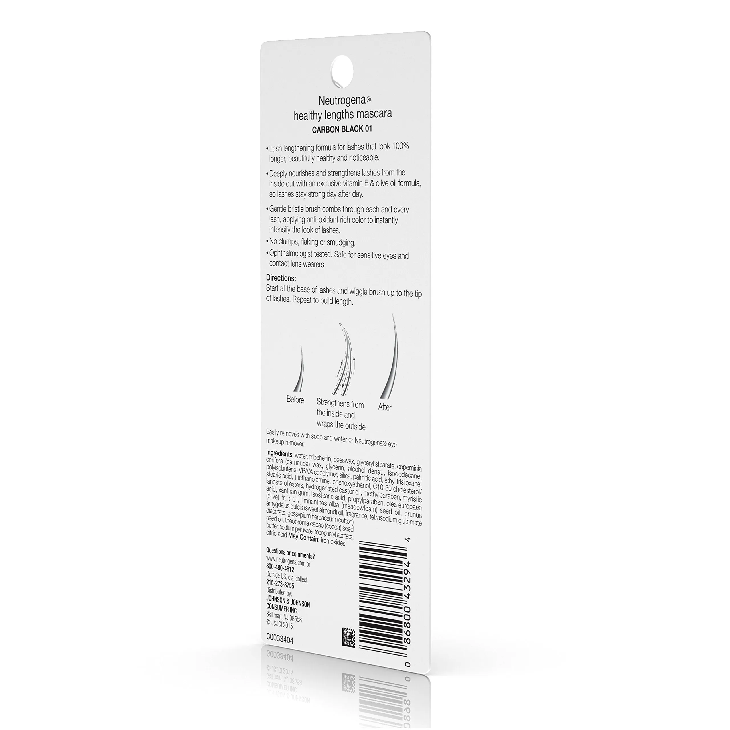 Neutrogena Healthy Lengths Mascara, Carbon Black 01, 0.21 Ounce
