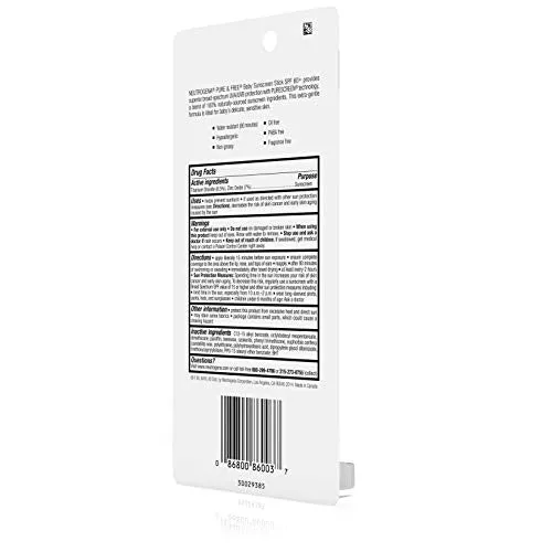 Neutrogena Pure & Free Baby Mineral Sunscreen Stick with Broad Spectrum SPF 60 & Zinc Oxide, Water-Resistant, Hypoallergenic, Oil- & PABA-Free Baby Sunscreen, 0.47 oz