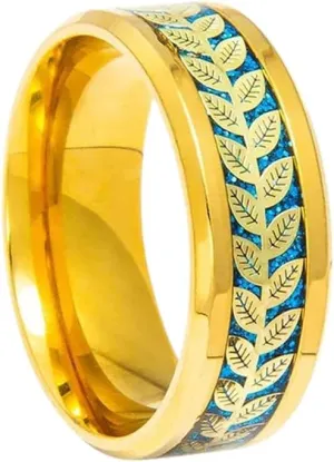 New 2026 304 Stainless Steel Luminous Finger Rings For Men Women Fashion Glowing In Dark Olive Leaves Ring Jewelry Couple Accessories Jewelry Fashion Accessories Creative Gift