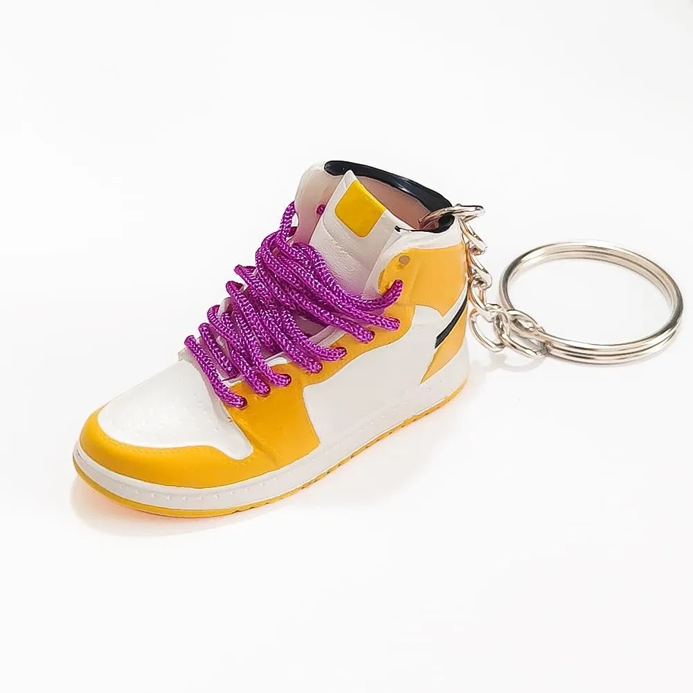 Newly 3D Sneaker Keychain with Mini Basketball & Lanyard, Stylish Shoe Key chain for Basketball Fans Gift for Men and Women