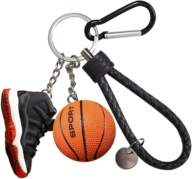 Newly Car Key Chain Accessories Fashionable Keychains for Men & Women, Stylish Gift Car Keychain for Basketball Sport Fans