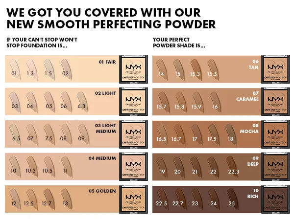NYX CAN'T STOP WONT STOP Mattifying Compact Powder