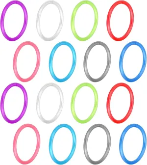 Oyaface 20G Colorful Piercing Retainers Piercingsring Flexible Acrylic Helix Hoop Bioflex Straight L-Shaped Spiral Nose Studs Septum Rings Plastic Nose Pin Ear Studs