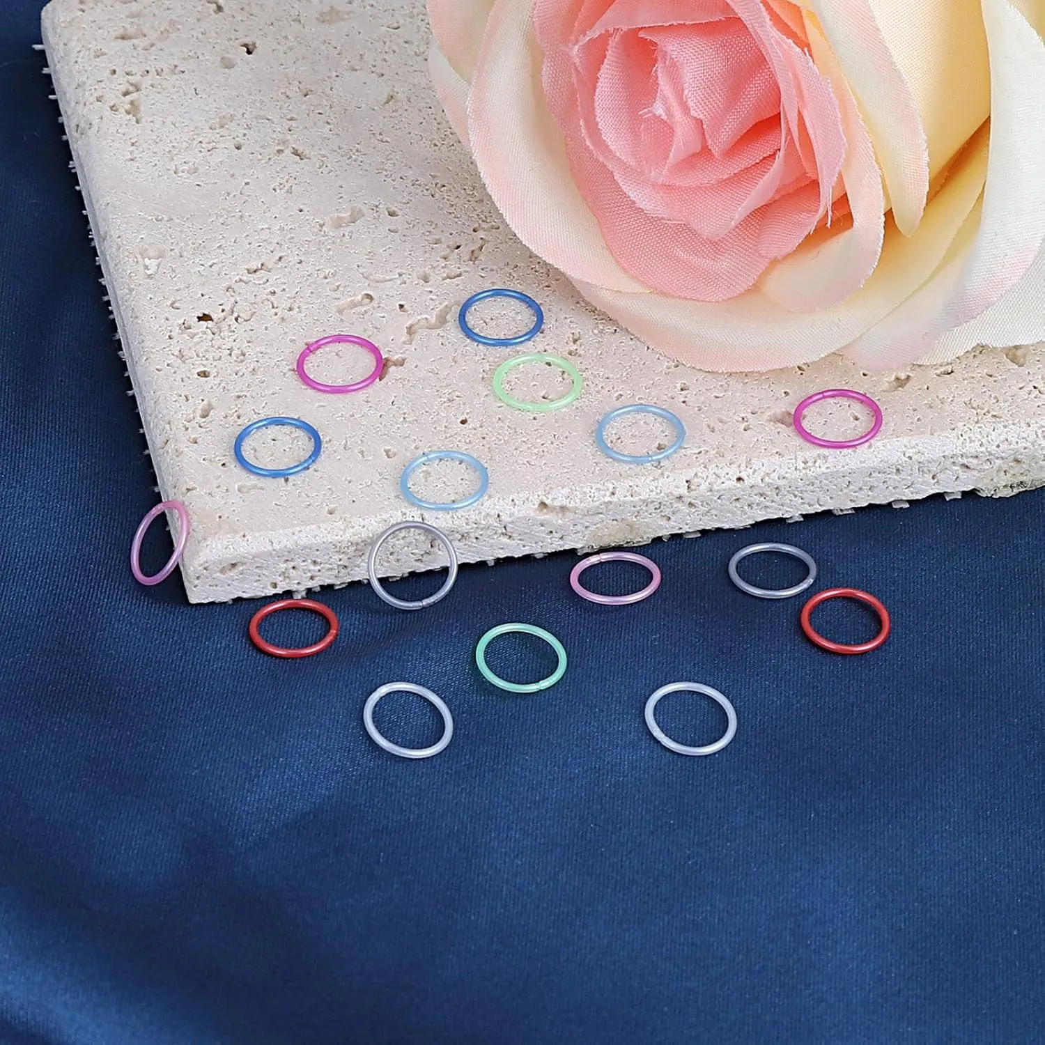 Oyaface 20G Colorful Piercing Retainers Piercingsring Flexible Acrylic Helix Hoop Bioflex Straight L-Shaped Spiral Nose Studs Septum Rings Plastic Nose Pin Ear Studs