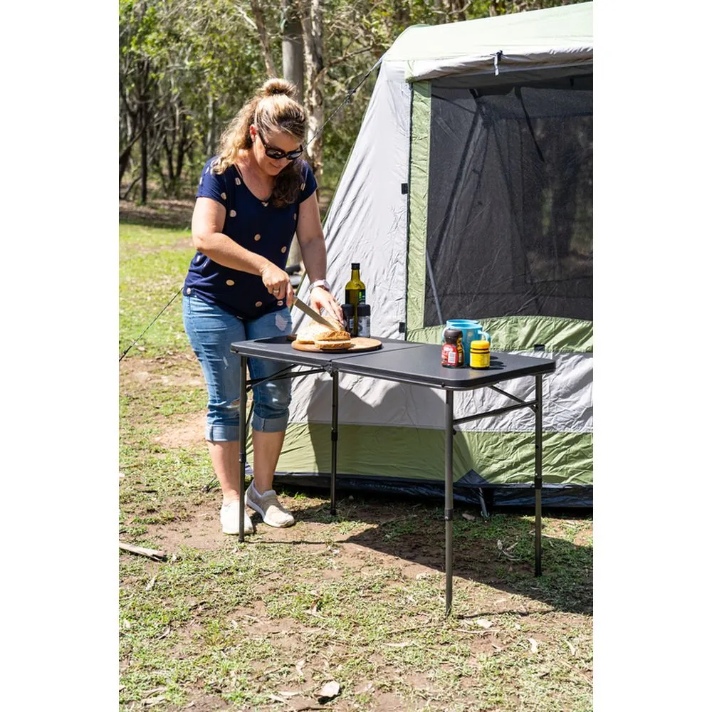 OZtrail Ironside 100cm Fold In Half Table