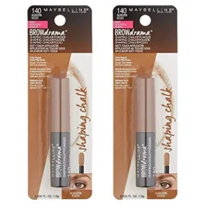 (Pack of 2) Maybelline New York Brow Drama Shaping Chalk Powder, #140 Auburn