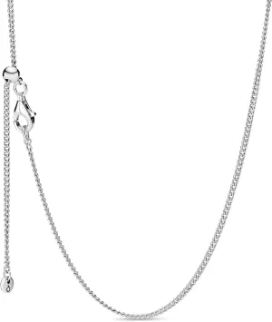 Pandora Jewelry Curb Chain Sterling Silver Necklace, 23.6", No Box