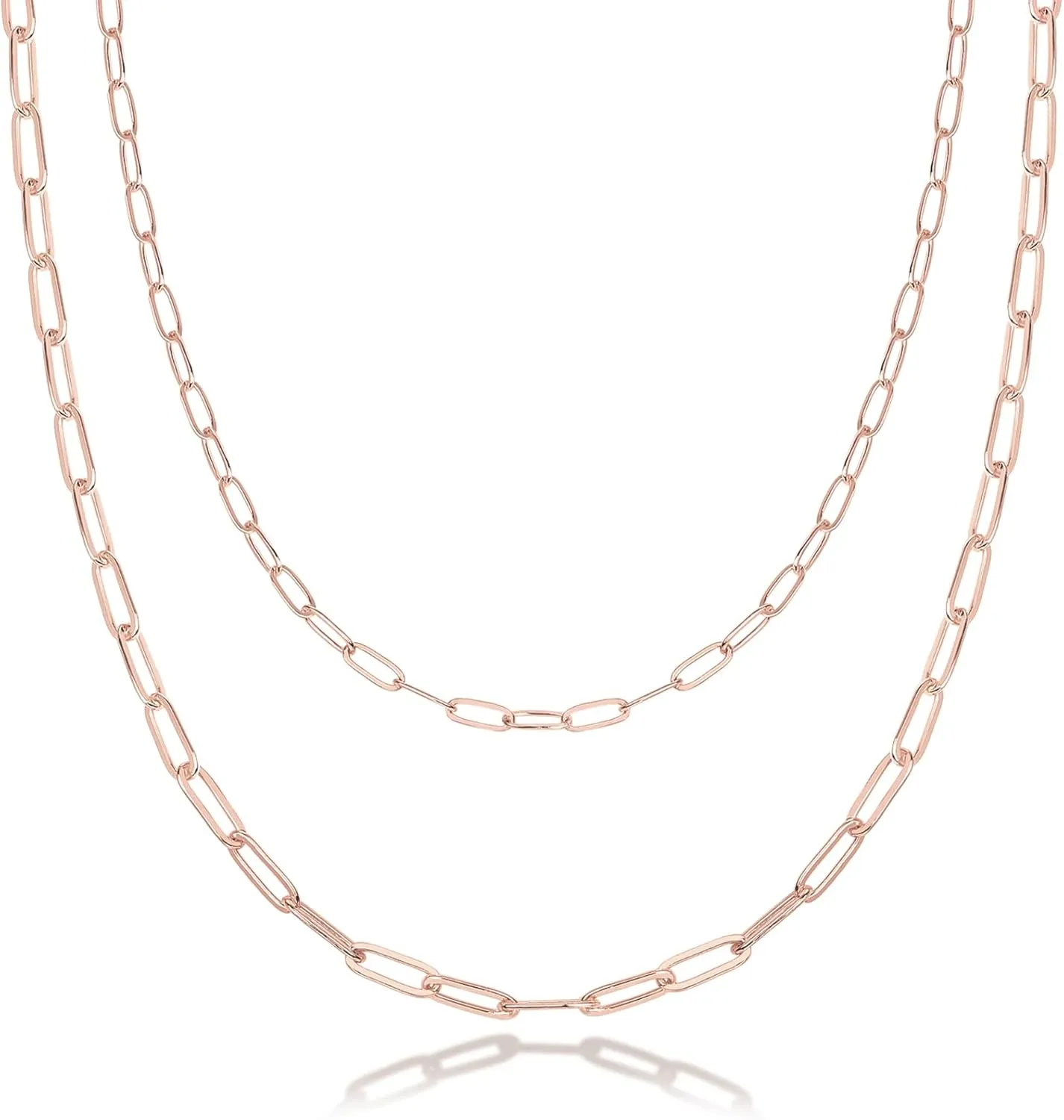 PAVOI 14K Gold Plated Dainty Layering Necklaces for Women | Snake Chain, Curb Link, Paperclip Layered Chains | Trendy Layering Necklace