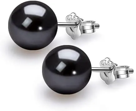 Pearl Earrings for Women Ball Studs Earrings Set Women Faux Pearl Earrings Birthday Valentines Day Bridal Wedding Gifts