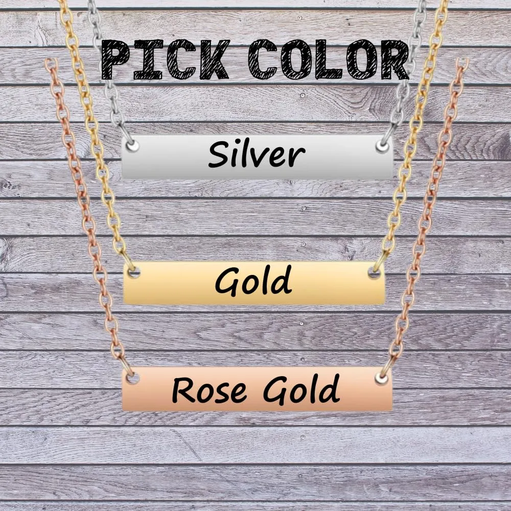 Personalized Necklace, Gift, Custom Engraved Dog Bar Necklace, Memorial Keepsake for Dog Mom, Dog Lover Gift, Pet Name Necklace (Doberman)