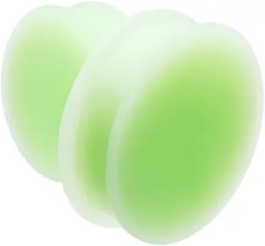 Pierced Owl Large Gauge Glow in the Dark Silicone Double Flared Plug Gauges, Sold as a Pair