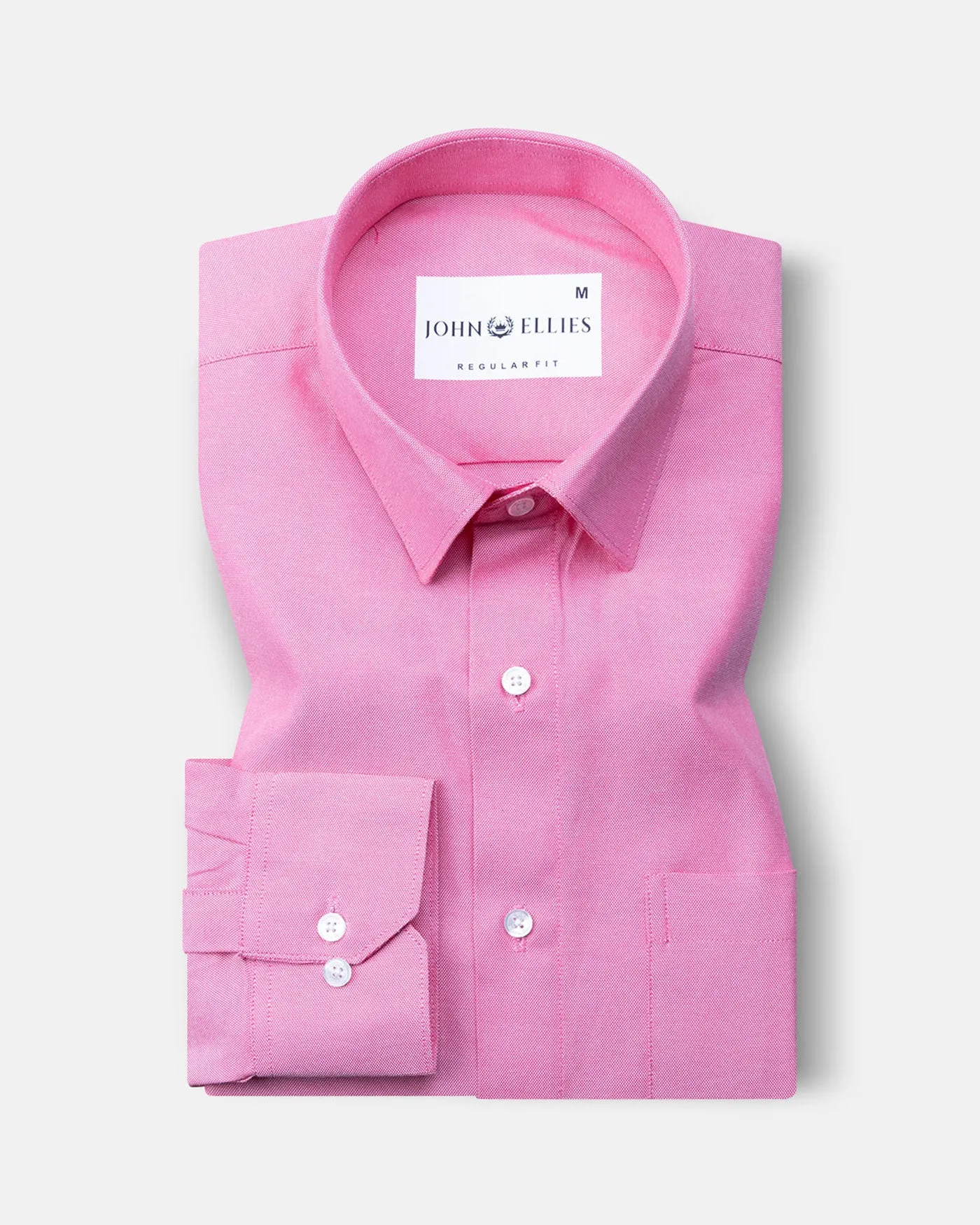 Renato Privilege Heiss Pink Plain Oxford Cotton Shirt