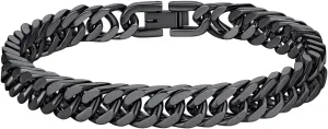 Richsteel Father's Day Bracelets for Men Cuban Link Chain Bracelets 8/12/17mm Width Stainless Steel Chain Wrist Bracelets, 7.4/8.2/9 Inch Length Classic Jewelry for Christmas/Valentine's Day/Birthday