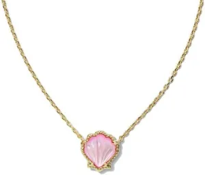 Shell Pendant Necklace in Gold, 18K Gold Plated Shell Pendant, Shell Necklace Jewelry for Women, Exquisite Copper Shell Pendant