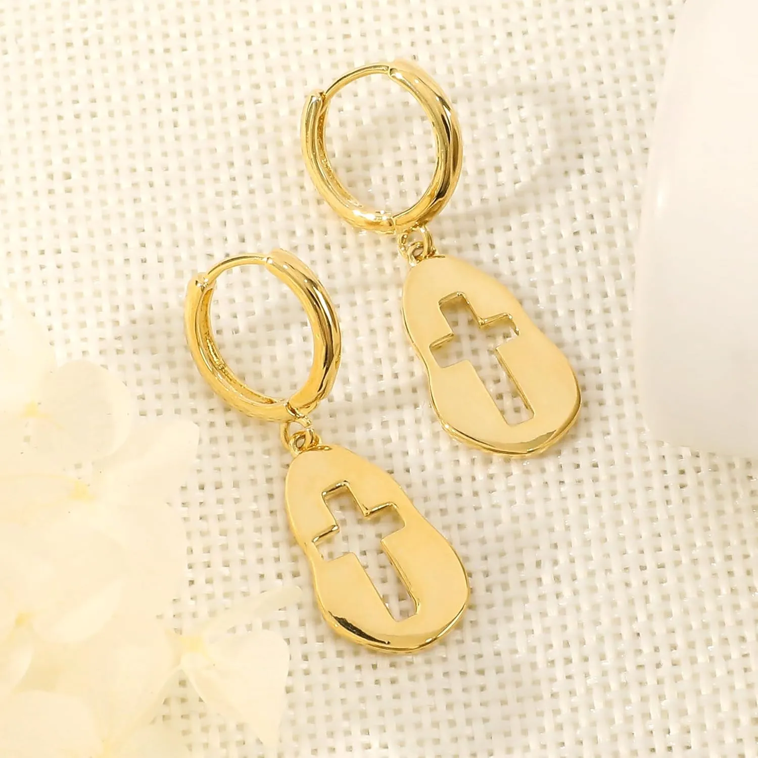 Shield Armor of God Scorpion Bow-knot Dangle Hoop Earrings for Women, Cubic Zirconia Huggie Hoop Earrings Cross Cuff Earrings Tiny God Lords Prayer Religious Jewelry Gift Necklace for Teen