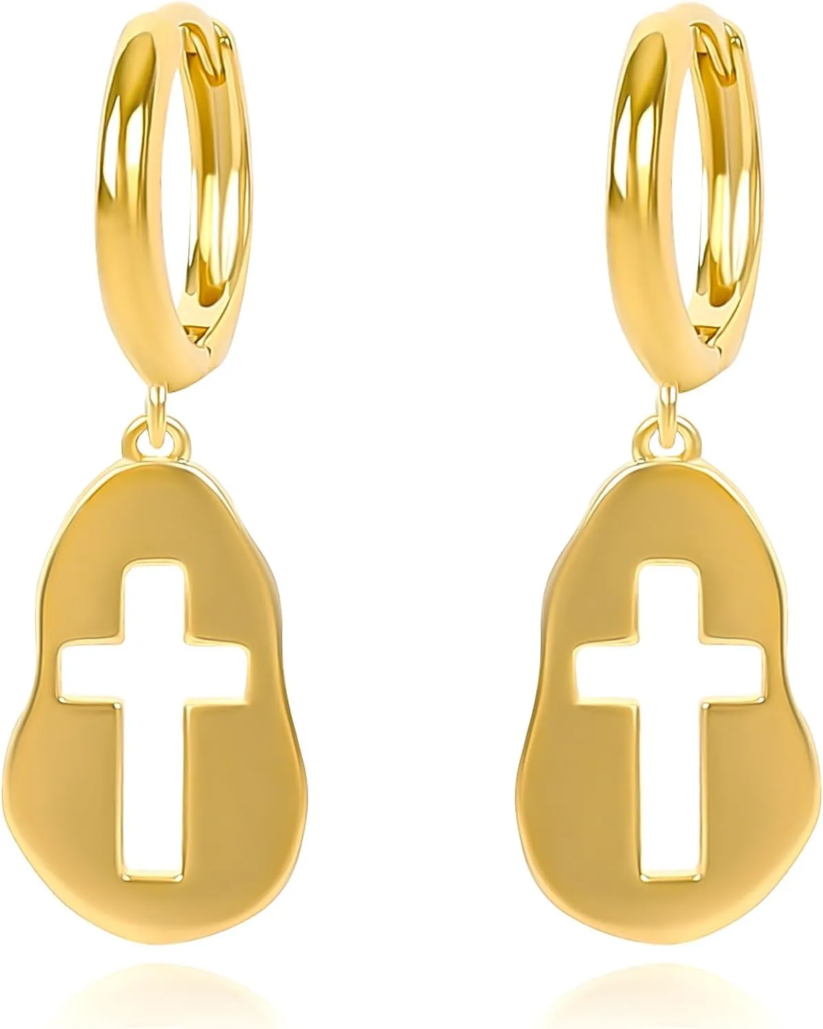 Shield Armor of God Scorpion Bow-knot Dangle Hoop Earrings for Women, Cubic Zirconia Huggie Hoop Earrings Cross Cuff Earrings Tiny God Lords Prayer Religious Jewelry Gift Necklace for Teen