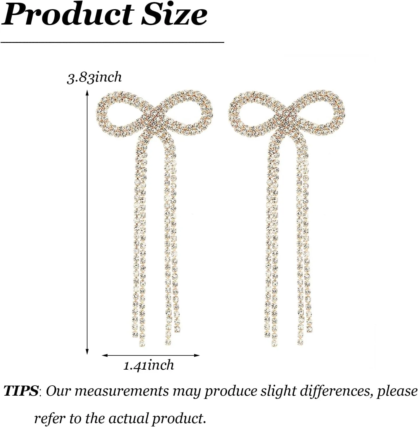 Silver Rhinestone Earrings Dangling Bow Earrings for Women Sparkly Wedding Bridal Jewelry Long Tassel Chandelier Earring Prom Dresses 2025