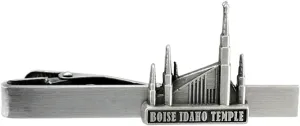 Silver Tie Clip by Ringmasters | LDS Temple Tie Clips for Men with Antique Silver Finish | Suit Accessories for Weddings, Church, & Formal Events | Versatile Tie Pin, (Boise Idaho)