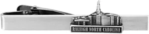 Silver Tie Clip by Ringmasters | LDS Temple Tie Clips for Men with Antique Silver Finish | Suit Accessories for Weddings, Church, & Formal Events | Versatile Tie Pin, (Raleigh North Carolina)