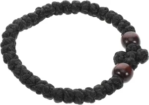 SOIMISS Handmade Prayer Bead Bracelet for Women Men Woven String Religious Jewelry Versatile Accessory for Casual Special Occasions Spiritual Present for Family Friends