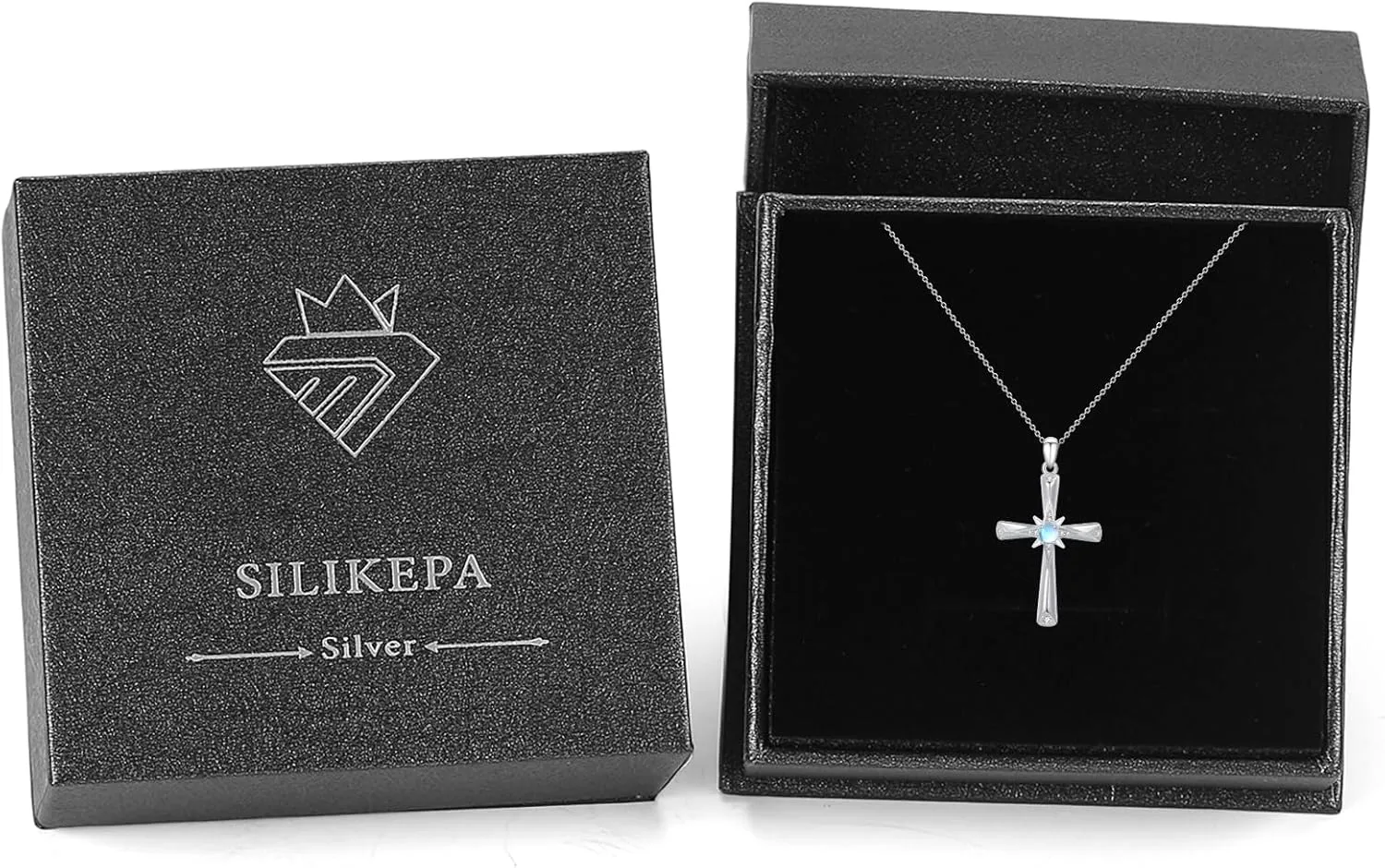 Star Necklace for Women Girls 925 Sterling Silver Star Moonstone Pendant Necklace Infinity/Round Spin Star Necklace Star Jewelry Gifts for Women Girls