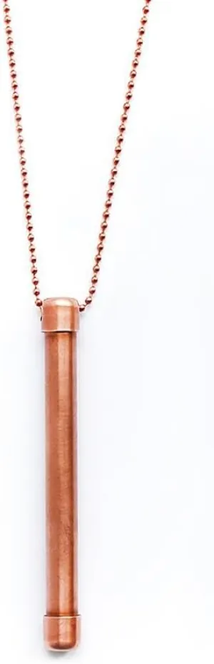 StayWell Copper 30' Ballchain Necklace with Copper Charm - Made in the USA | Sustainable, Healing Properties | Unisex Gift Idea (Two Styles)
