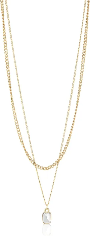 Steve Madden Stone Layered Necklace