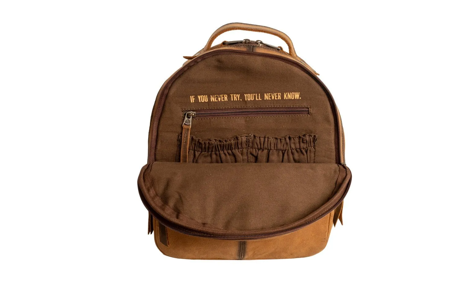 STS Ranchwear Womens Baroness Phoenix Distressed Brown Leather Backpack