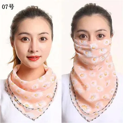 Summer sunscreen and scarf UV protection sun protection chiffon women face protective scarf