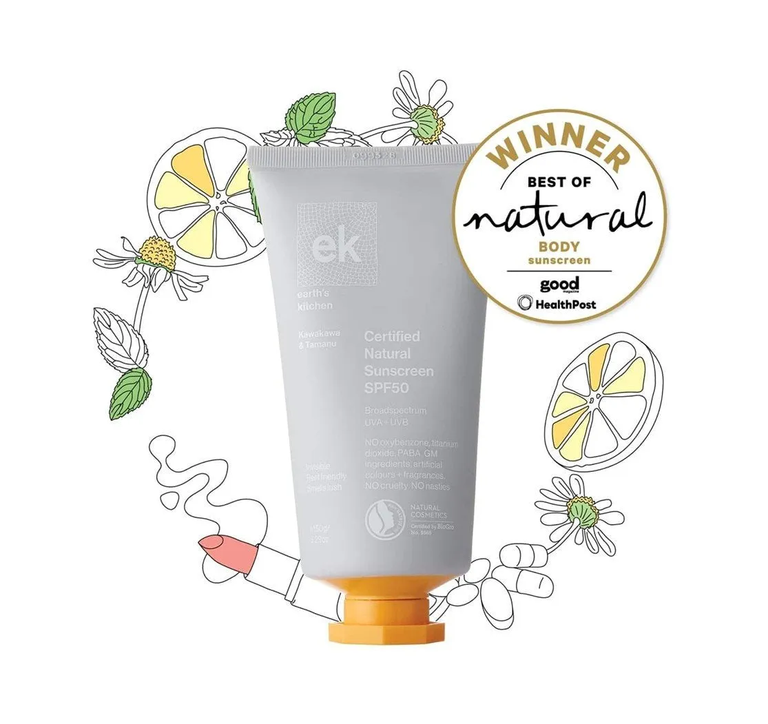 Sunscreen SPF 50  Lotion Earths Kitchen 100% NATURAL