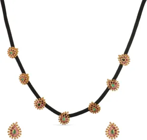 TARINIKA Antique Gold Plated Makul Short Necklace Set with Geometric Design - Indian Jewelry Sets for Women | Perfect for Casual Occasions | Traditional Indian Necklace | 1 Year Warranty*