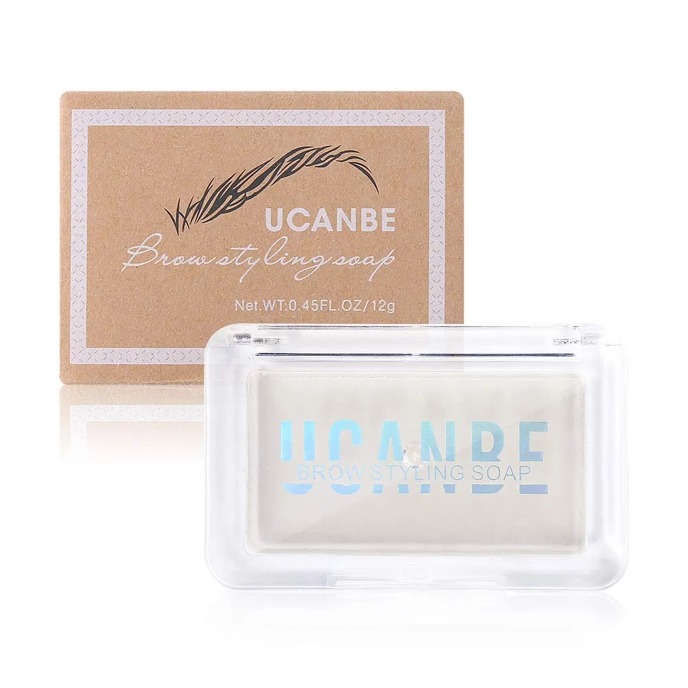 UCANBE 2PCS Eyebrow Soap Kit, Brow Styling Soap for 3D Natural Eye Brow Makeup, Long Lasting Waterproof Smudge Proof Eyebrow Cosmetics