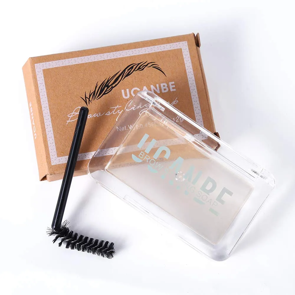 UCANBE 2PCS Eyebrow Soap Kit, Brow Styling Soap for 4D Natural Eye Brow Makeup, Long Lasting Waterproof Smudge Proof Eyebrow Cosmetics