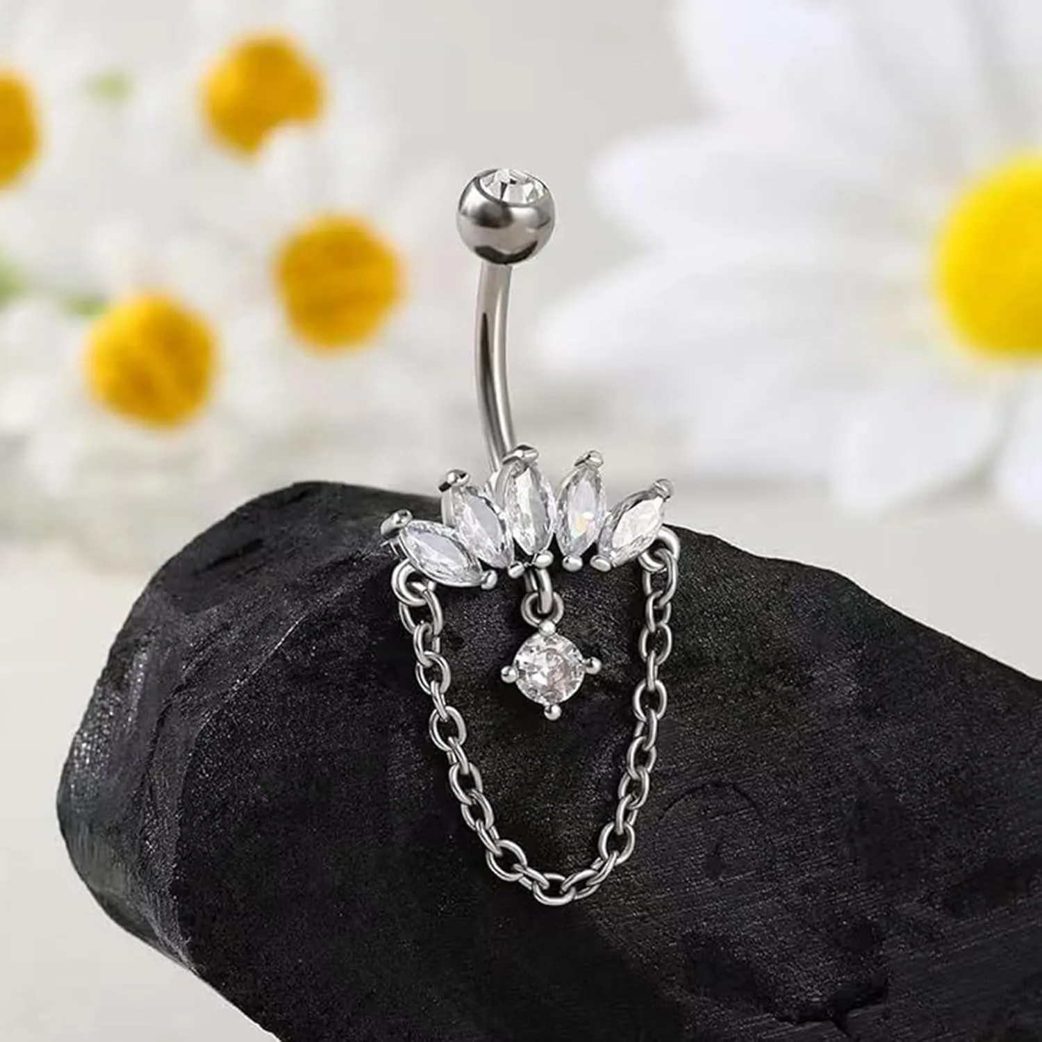 Versatile Stain Steel Heart Butterfly Belly Button Rings for Women Zircon Navel Ring Sexy Body Piercing Jewelry Gifts