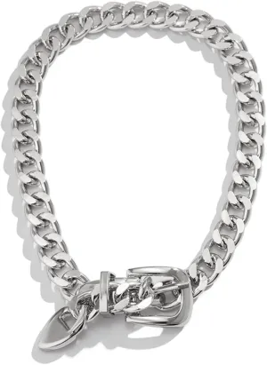 Versatile Unisex Chunky Cuban Link Choker Necklace,Silver/14K Gold Plated Bold Punk Style Thick Wide Chain Link Jewelry for Women and Men