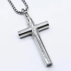 Vintage Cross Whistle Necklace  Stylish Emergency Survival Whistle Pendant for Men & Women  Outdoor Hiking, Camping  Durable Chain for Safety & Fashion