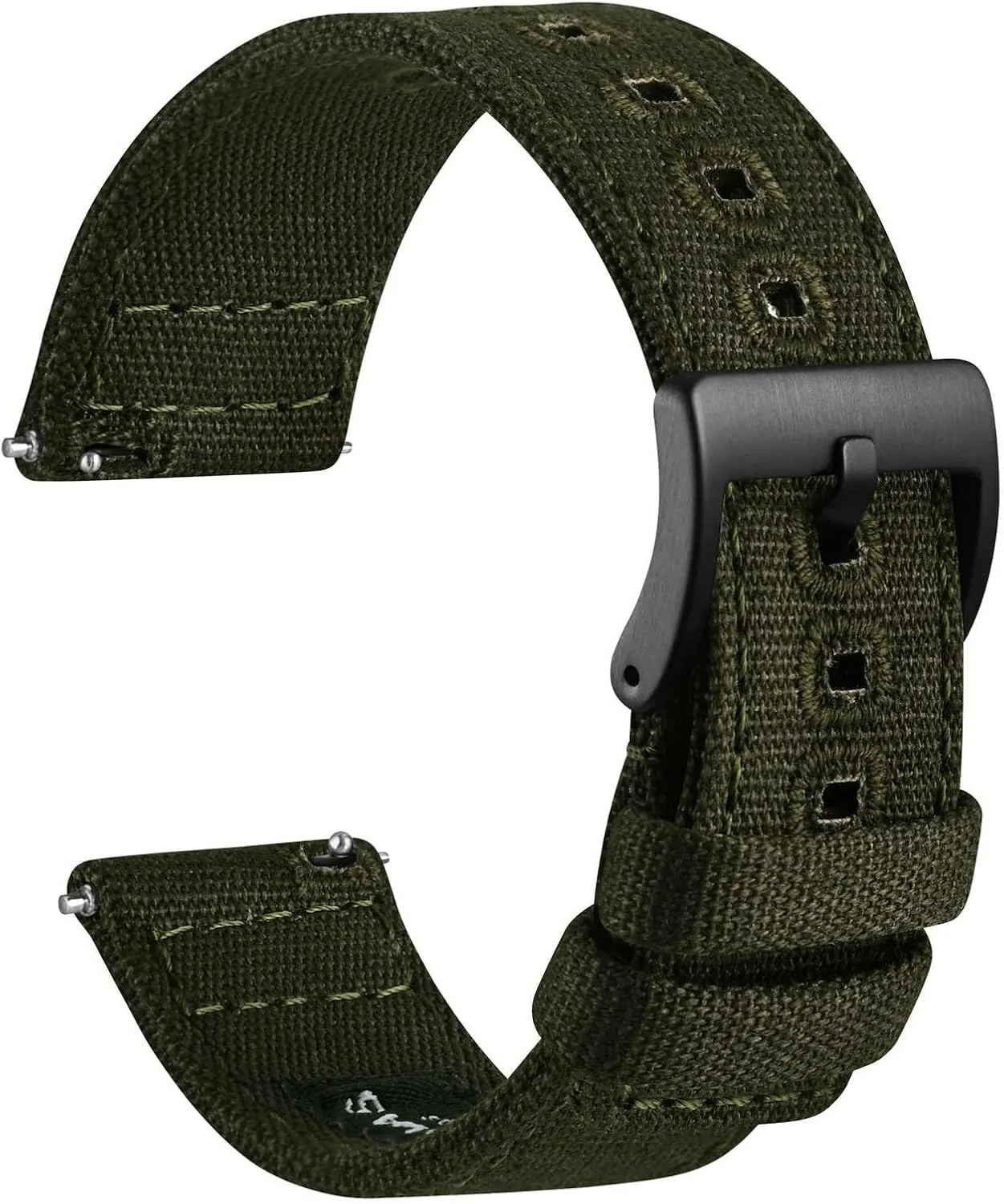 WOCCI Watch Bands, Sailcloth Canvas Fabric, Quick Release, Compatible Watch Lug Width 18mm 19mm 20mm 22mm 24mm
