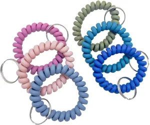 Wristlet Keychain Accessories Key Chains Women Cute Spiral Wrist Keychain Bracelet Keychains For Women Mom Sister Daughter Key Holder Sauna Sports